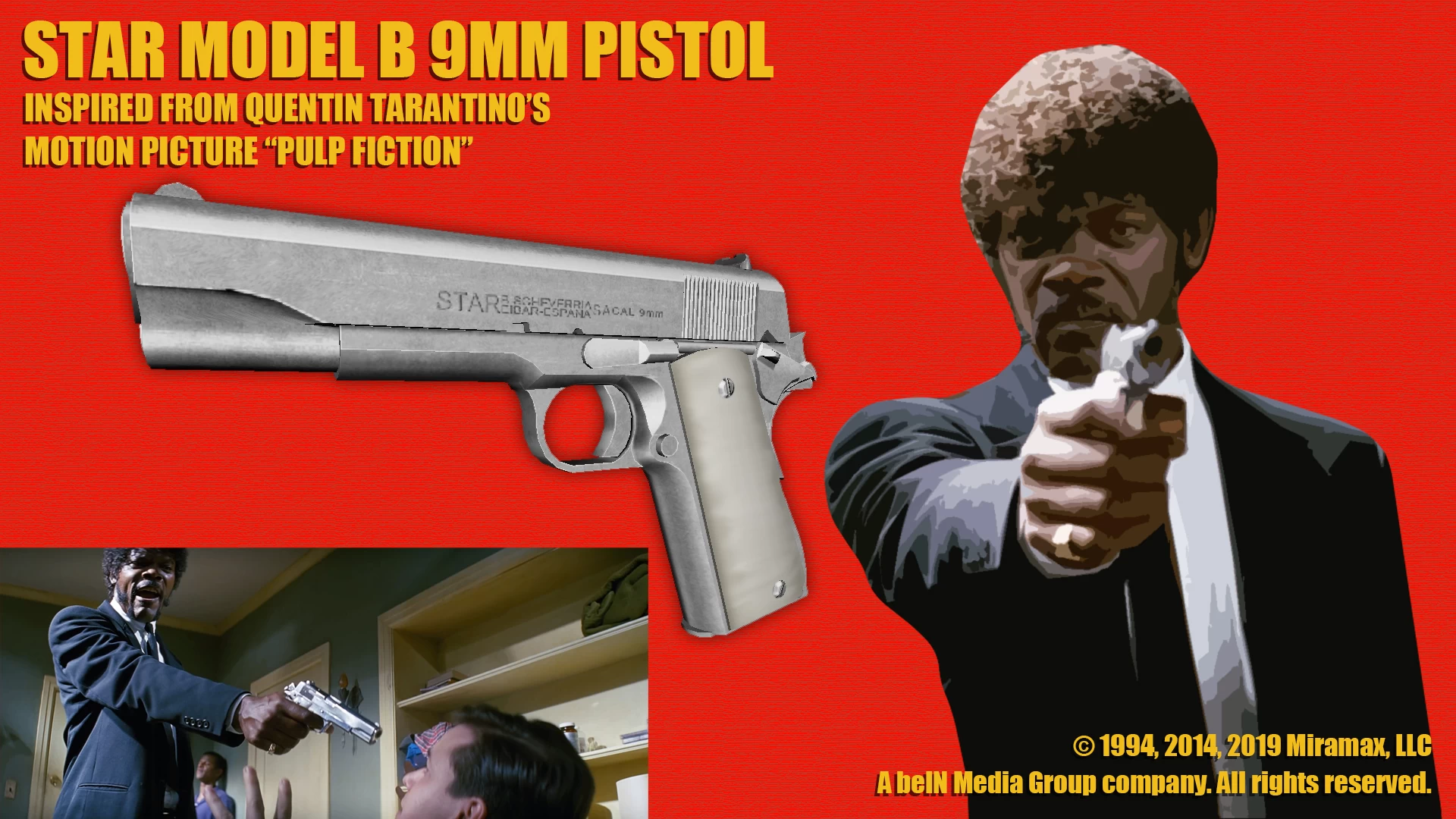 Скачать Модель Pulp Fiction - Star Model B 9mm Pistol для CS 1.6