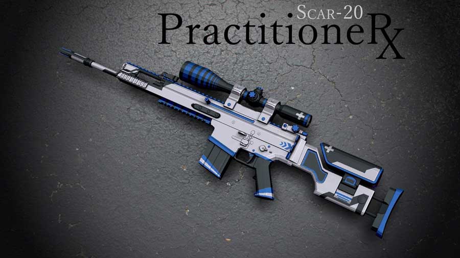 Скачать Модель CSGO Scar-20 PractitionerX для CS 1.6