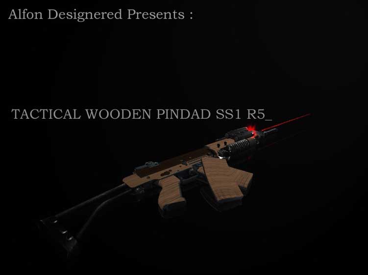 Скачать Модель Alfon's Tactical Wooden PINDAD SS1 R-5 для CS 1.6