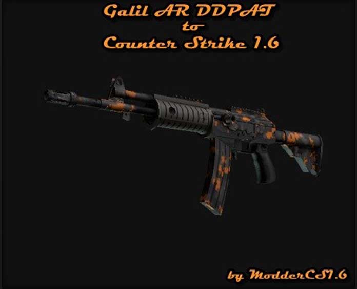 Скачать Модель Galil AR Orange DDPAT для CS 1.6