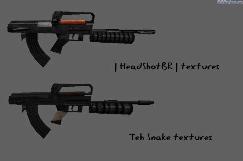 Скачать Модель Groza Hack (HeadshotBRTeh Snake's Textures) для CS 1.6