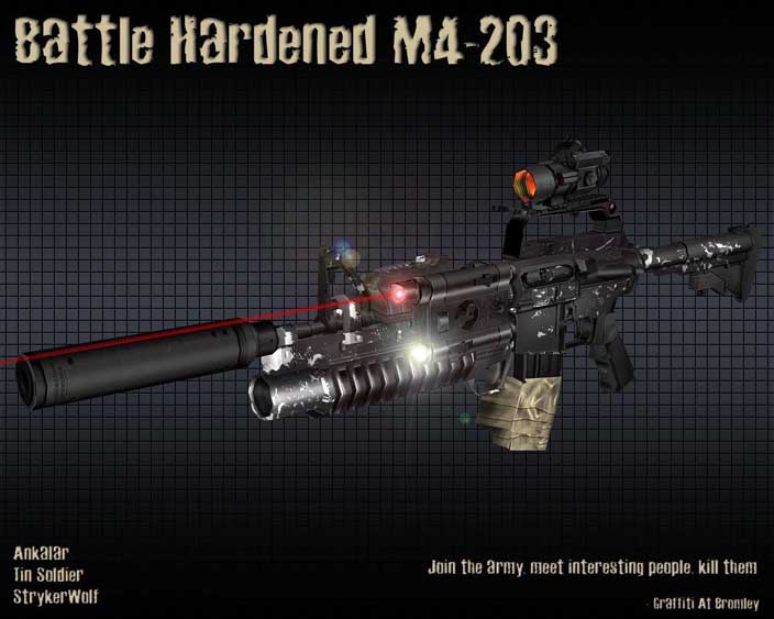 Скачать Модель Battle Hardened M4-203 для CS 1.6