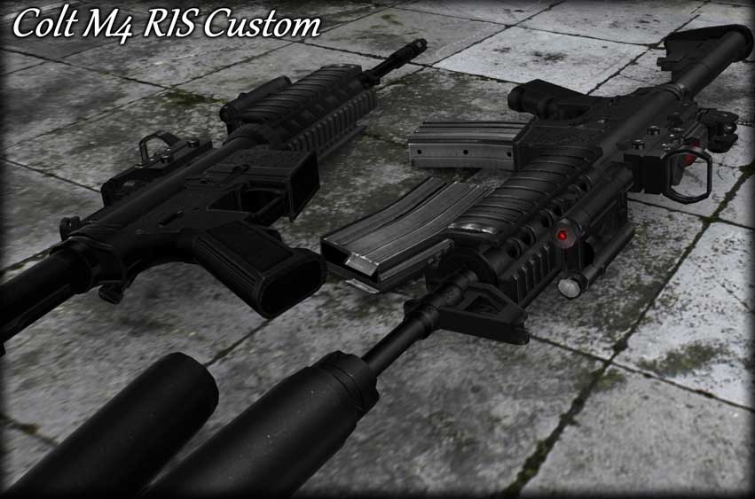 Скачать Модель Colt M4 RIS Custom для CS 1.6