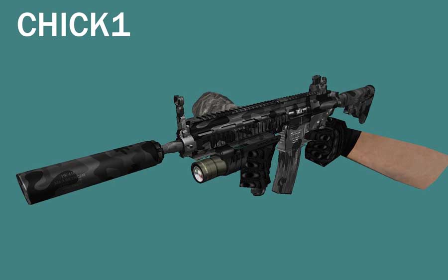 Скачать Модель HK 416 camouflaged для CS 1.6