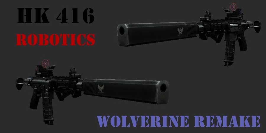 Скачать Модель HK 416 Robotics - Wolverine (Remake) для CS 1.6