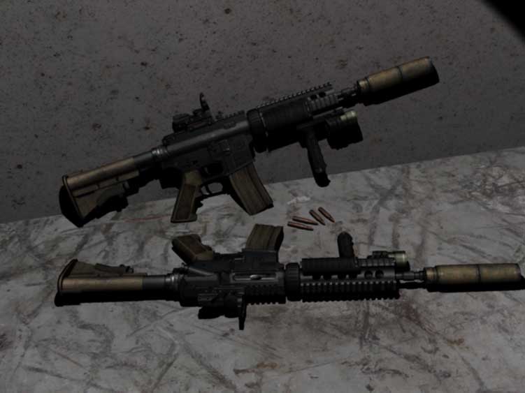 Скачать Модель M4A1 CQB Desert SOPMOD для CS 1.6