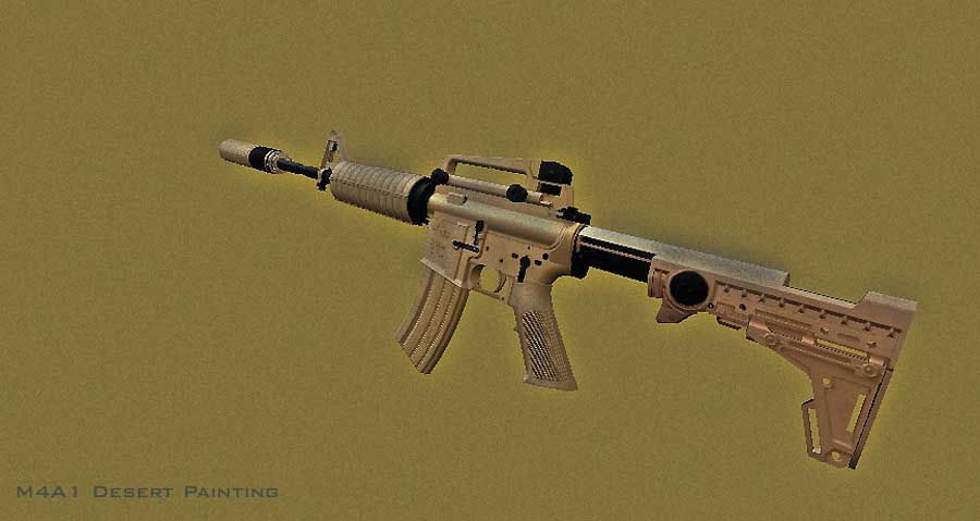 Скачать Модель M4A1 Desert on Valve's CSGO Anims для CS 1.6