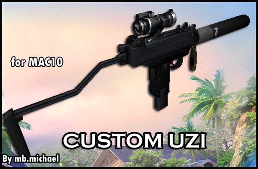 Скачать Модель Custom Uzi для CS 1.6