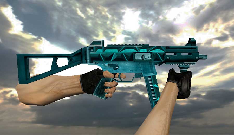 Скачать Модель Default UMP45 w Scaffold skin для CS 1.6