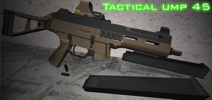 Скачать Модель Tactical UMP45 для CS 1.6