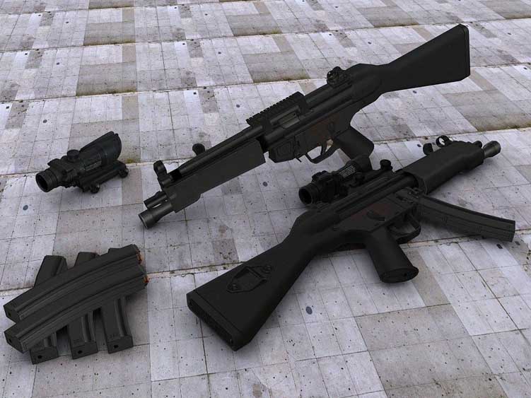 Скачать Модель Dog Soldiers MP5 для CS 1.6