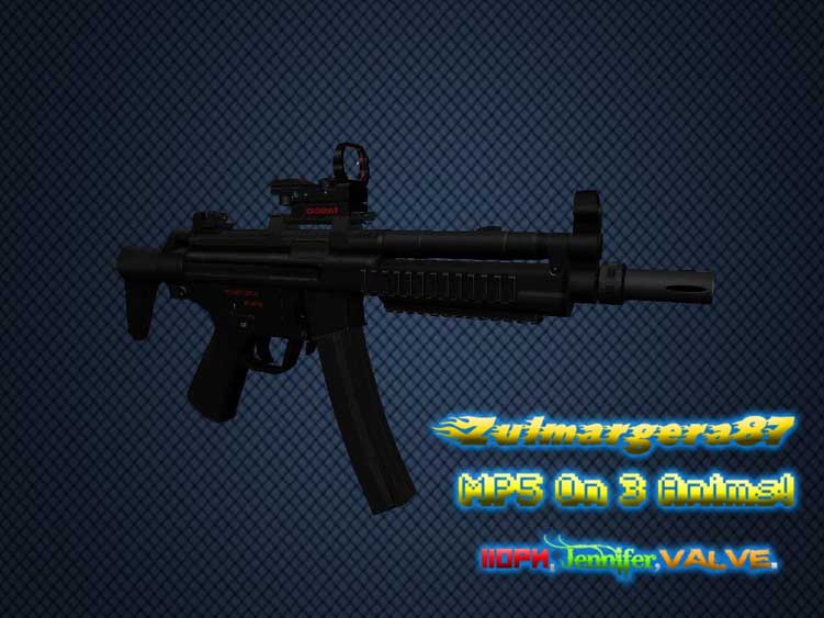 Скачать Модель Zul's MP5 on 3 Anims для CS 1.6