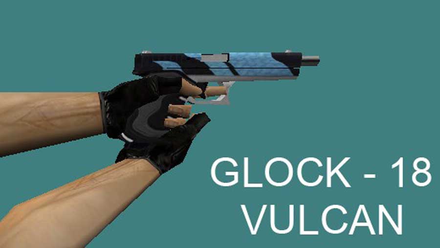 Скачать Модель Glock 18 - Vulcan для CS 1.6