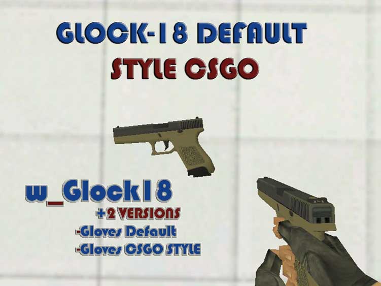 Скачать Модель Glock18 Default - CSGO Style для CS 1.6