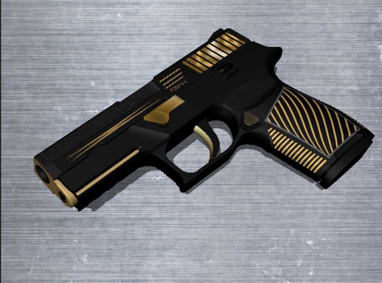 Скачать Модель Gold - Carbon P250 для CS 1.6