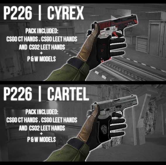 Скачать Модель Sig P226 Cyrex Cartel для CS 1.6