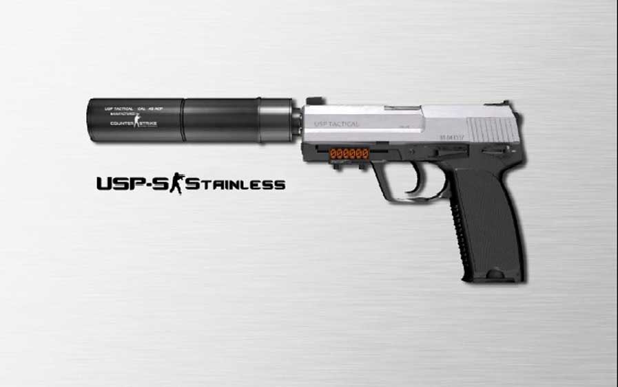 Скачать Модель CSGO USP-S Stainless для CS 1.6