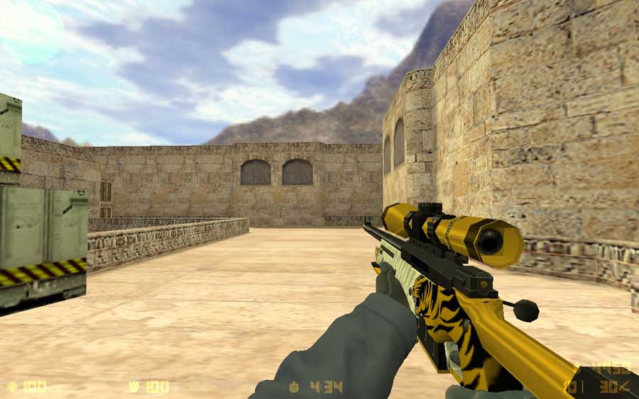 Скачать Модель AWP Southeast Tiger on Gooseman's (CSGO) для CS 1.6