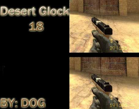 Скачать Модель Glock 18 «Desert» для CSS