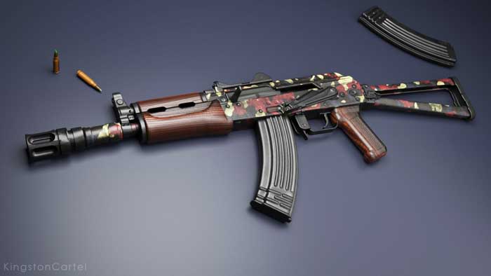 Скачать Модель AK-47 «Red infantry assault rifle» для CSS