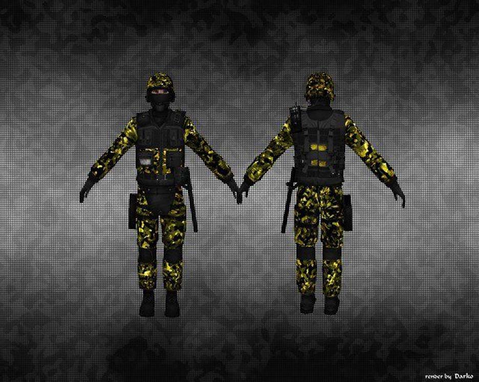 Скачать Модель GSG9 «Yellow camo» для CSS